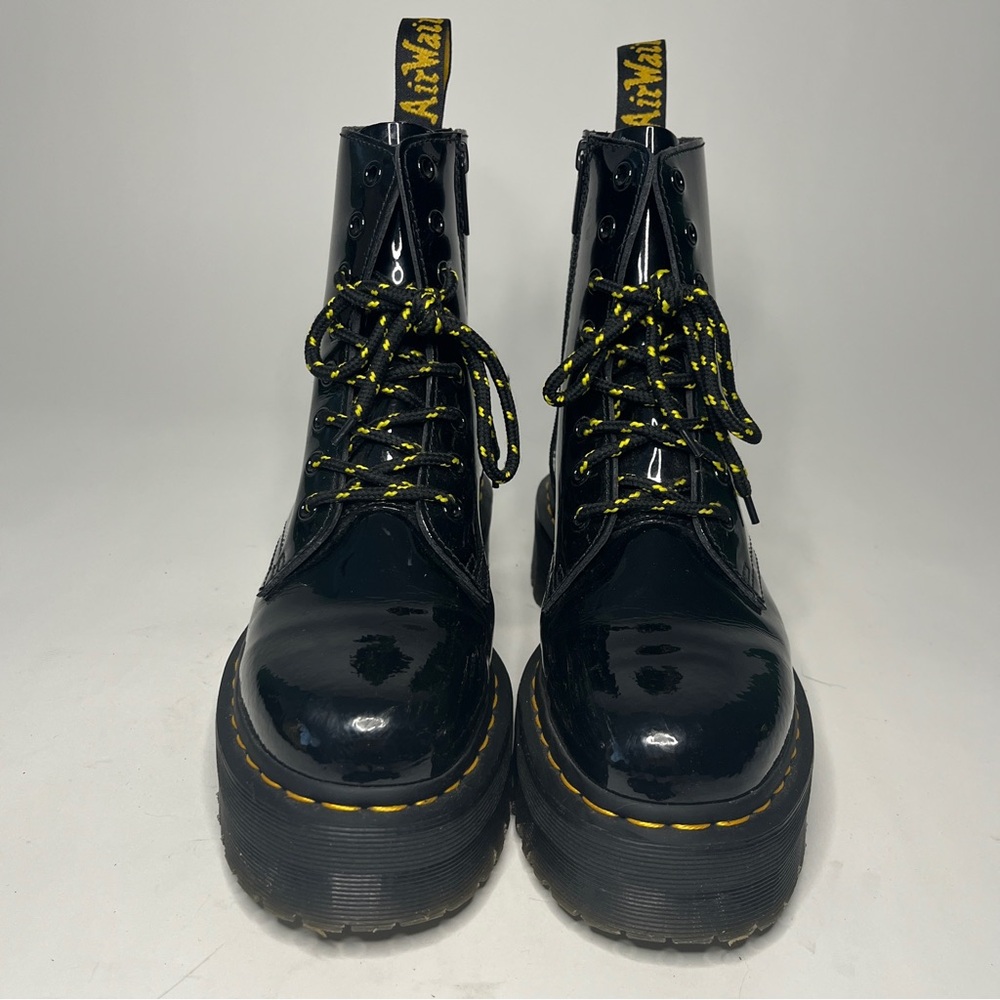 Dr. Martens Jadon Black Patent Leather Platform Boots